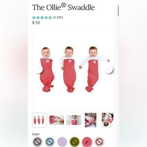 Ollie Swaddle w/ wash bag